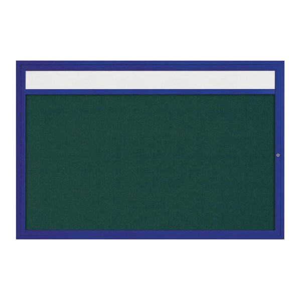 United Visual Products Slim Enclosed Corkboard, 36"x36", Bronze Alum Frame/Buff UVEB3636-BRONZE-BUFF - main
